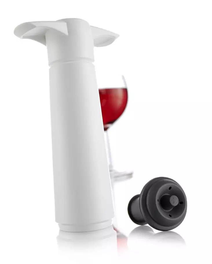 Viinipumppu Vacuvin Wine Saver & 1 Korkki (Valkoinen) - Pullonsulkijat ja kaatonokat - 8542 - 1